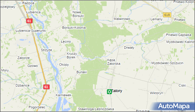 mapa Kępa Zatorska-Gajówka, Kępa Zatorska-Gajówka na mapie Targeo