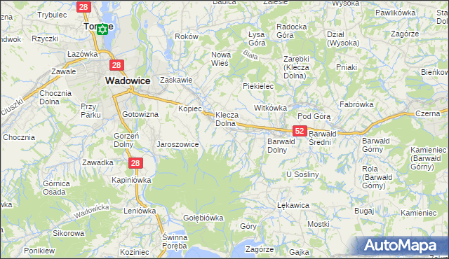 mapa Klecza Górna, Klecza Górna na mapie Targeo