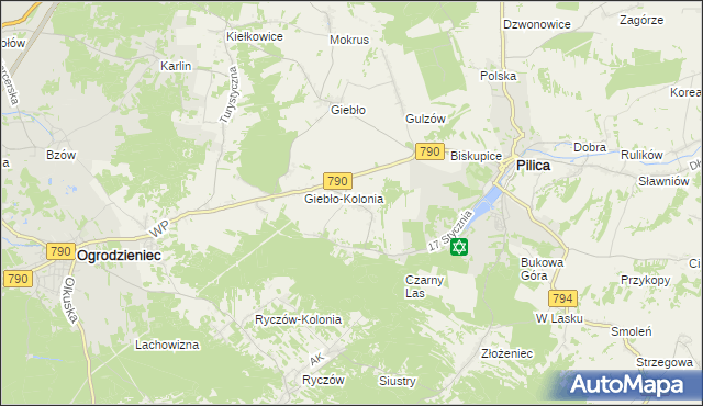 mapa Kocikowa, Kocikowa na mapie Targeo