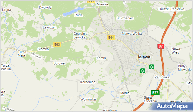 mapa Łomia, Łomia na mapie Targeo