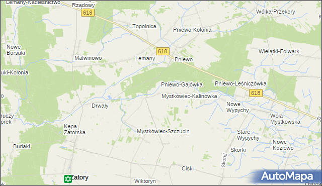 mapa Mystkówiec-Kalinówka, Mystkówiec-Kalinówka na mapie Targeo