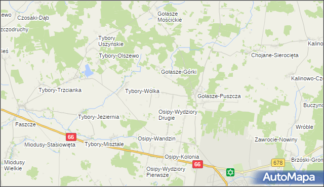 mapa Nowe Osipy, Nowe Osipy na mapie Targeo