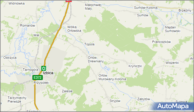 mapa Orłów Murowany, Orłów Murowany na mapie Targeo
