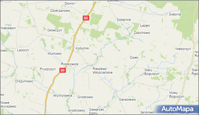 mapa Raszewo Dworskie, Raszewo Dworskie na mapie Targeo