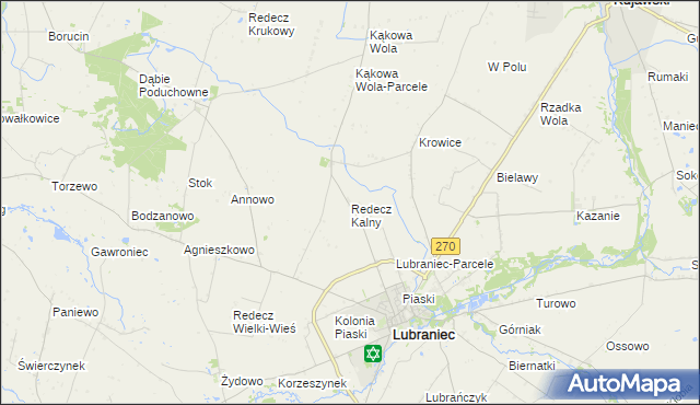 mapa Redecz Kalny, Redecz Kalny na mapie Targeo