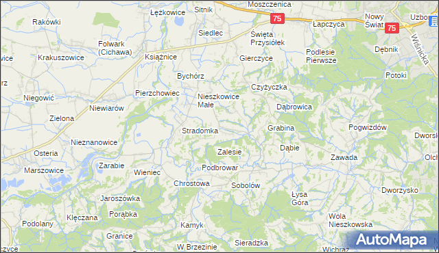 mapa Buczyna gmina Bochnia, Buczyna gmina Bochnia na mapie Targeo