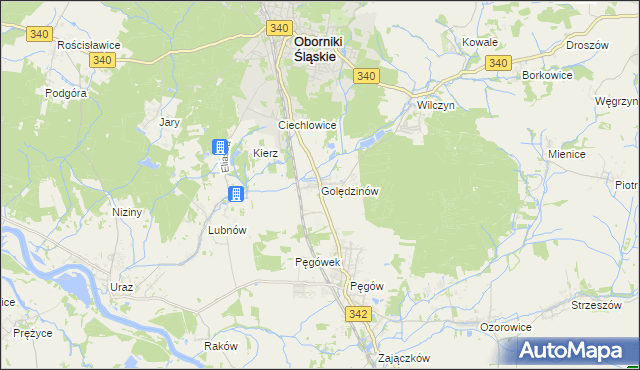 mapa Golędzinów, Golędzinów na mapie Targeo