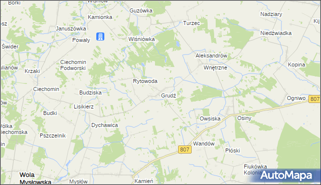 mapa Grudź, Grudź na mapie Targeo