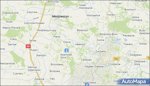 mapa Helenka, Helenka na mapie Targeo