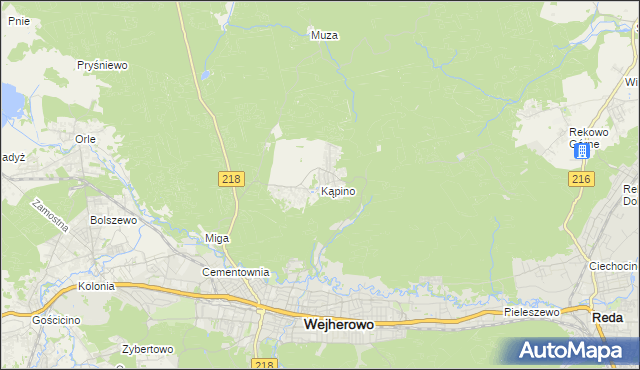 mapa Kąpino, Kąpino na mapie Targeo