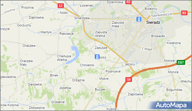 mapa Kłocko, Kłocko na mapie Targeo