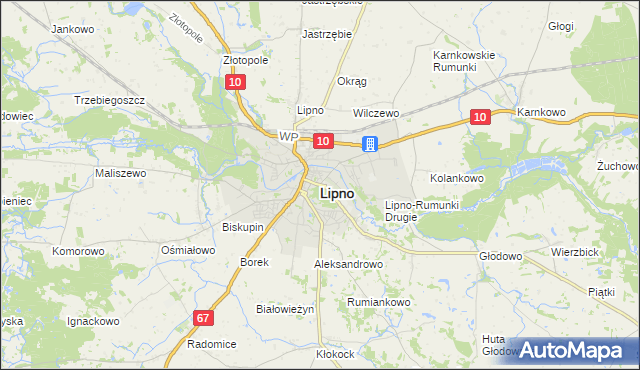 mapa Lipno, Lipno na mapie Targeo