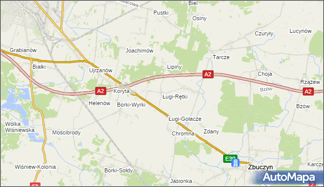 mapa Ługi-Rętki, Ługi-Rętki na mapie Targeo