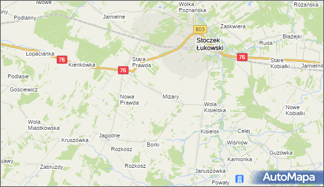 mapa Mizary, Mizary na mapie Targeo