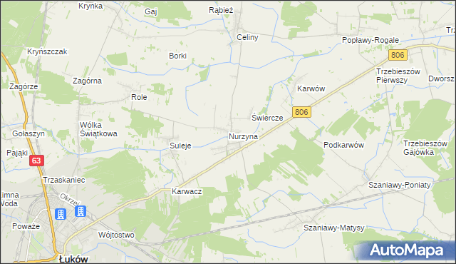 mapa Nurzyna, Nurzyna na mapie Targeo