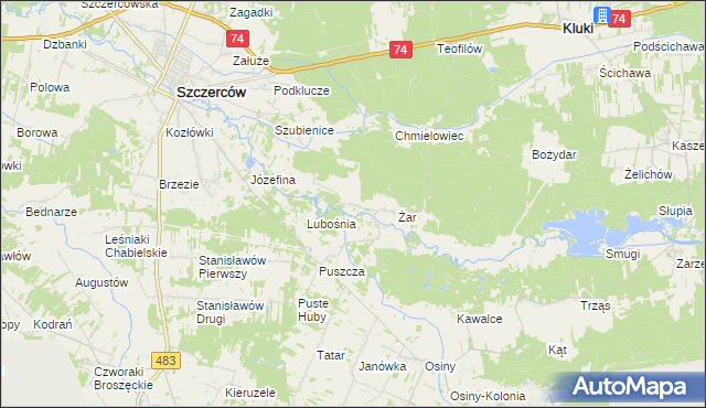 mapa Podżar, Podżar na mapie Targeo