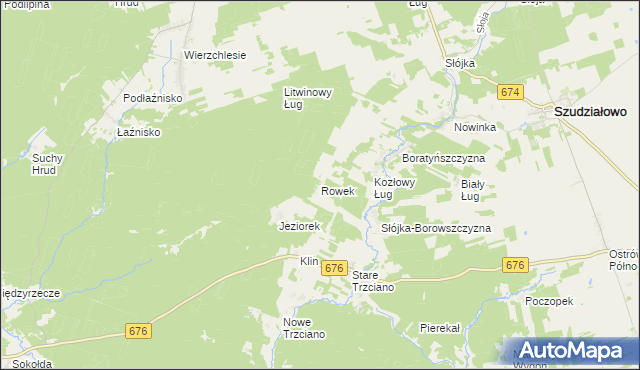 mapa Rowek, Rowek na mapie Targeo