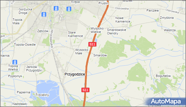 mapa Smardów, Smardów na mapie Targeo