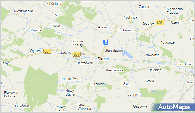mapa Stanin, Stanin na mapie Targeo