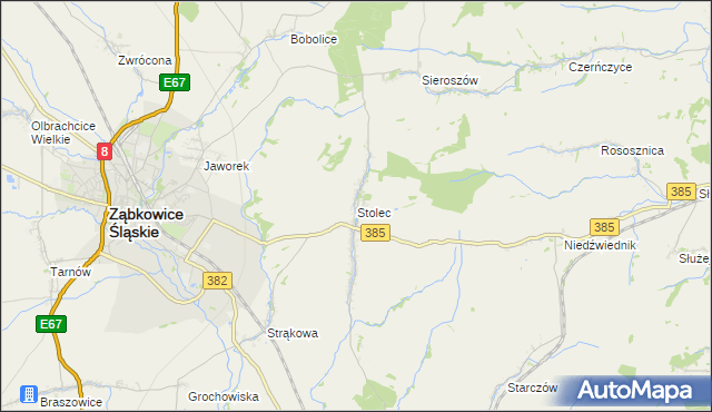 mapa Stolec gmina Ząbkowice Śląskie, Stolec gmina Ząbkowice Śląskie na mapie Targeo