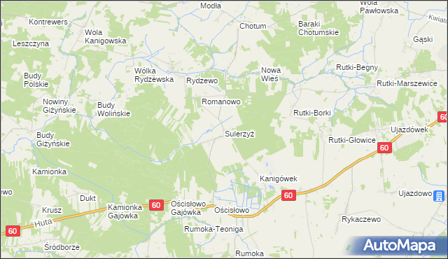 mapa Sulerzyż, Sulerzyż na mapie Targeo