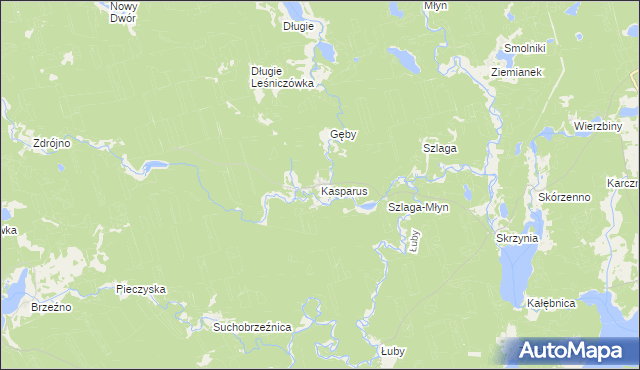 mapa Kasparus, Kasparus na mapie Targeo