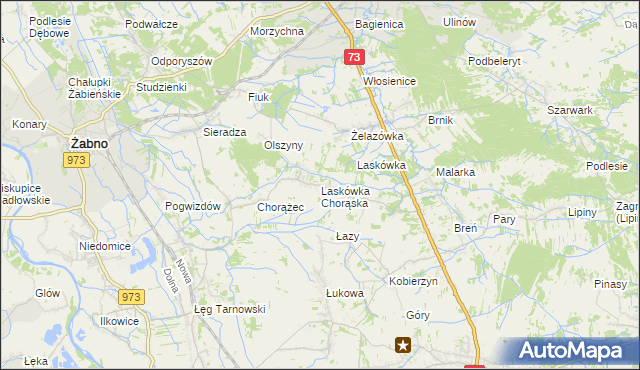 mapa Laskówka Chorąska, Laskówka Chorąska na mapie Targeo