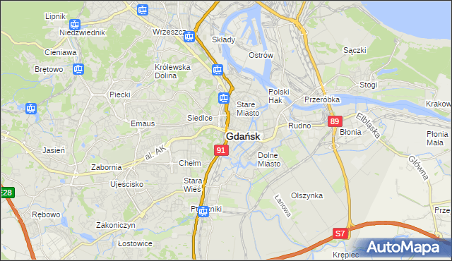 mapa Gdańska, Gdańsk na mapie Targeo