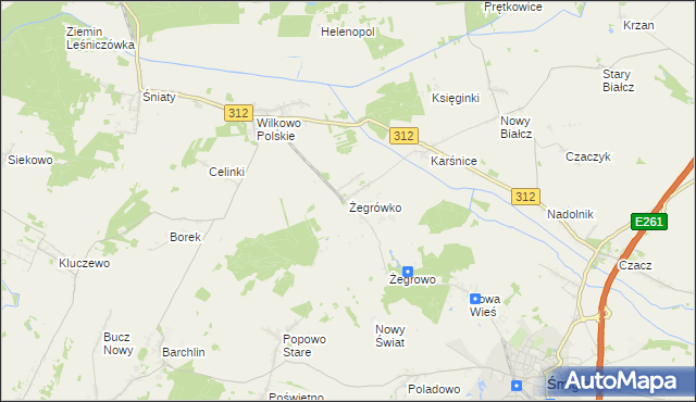 mapa Żegrówko, Żegrówko na mapie Targeo