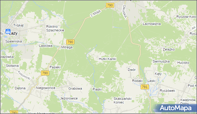 mapa Hutki-Kanki, Hutki-Kanki na mapie Targeo
