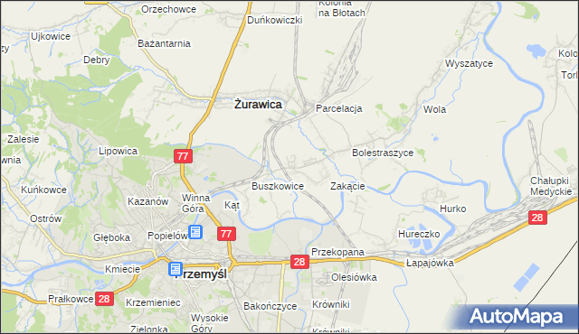 mapa Buszkowiczki, Buszkowiczki na mapie Targeo