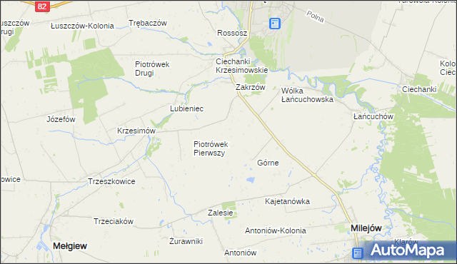 mapa Leopoldów gmina Łęczna, Leopoldów gmina Łęczna na mapie Targeo