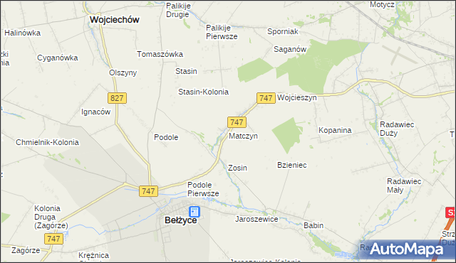 mapa Matczyn, Matczyn na mapie Targeo