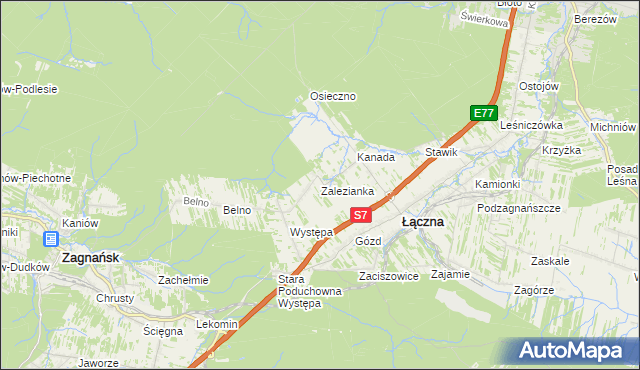 mapa Zalezianka, Zalezianka na mapie Targeo