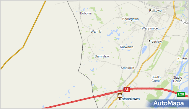 mapa Barnisław, Barnisław na mapie Targeo