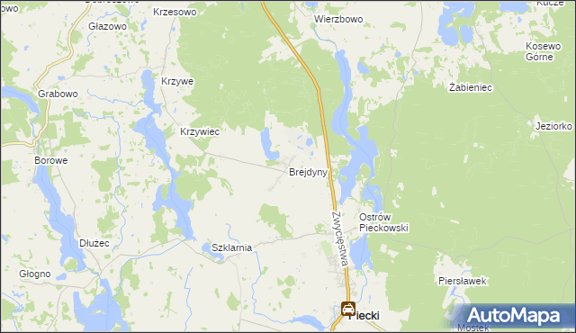 mapa Brejdyny, Brejdyny na mapie Targeo