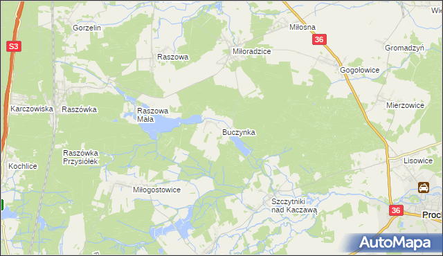 mapa Buczynka, Buczynka na mapie Targeo
