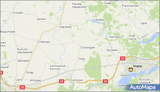 mapa Chodorążek, Chodorążek na mapie Targeo