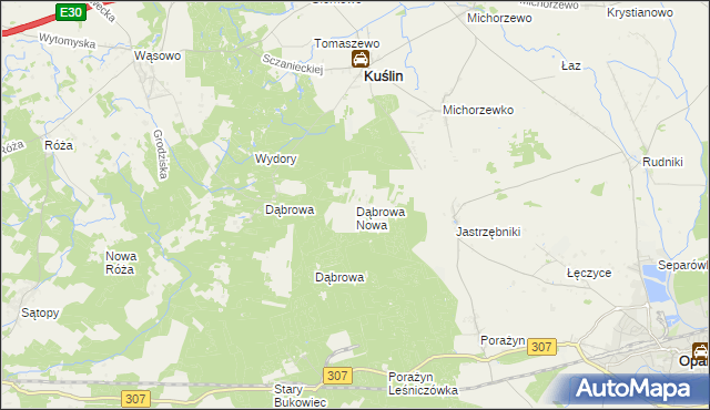 mapa Dąbrowa Nowa, Dąbrowa Nowa na mapie Targeo