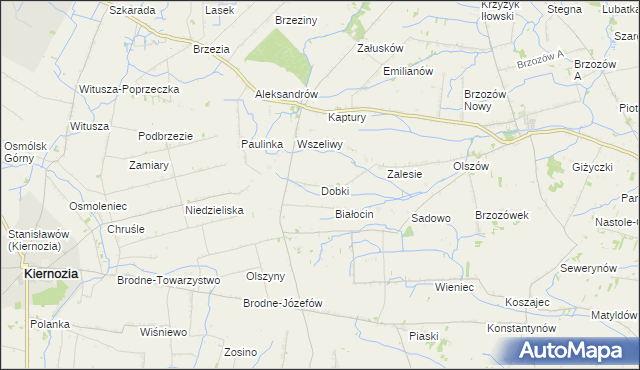 mapa Dobki gmina Iłów, Dobki gmina Iłów na mapie Targeo