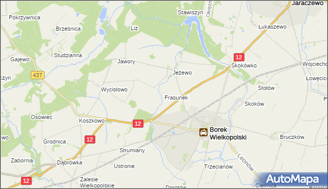 mapa Frasunek, Frasunek na mapie Targeo