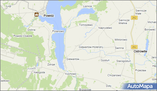 mapa Giewartów-Holendry, Giewartów-Holendry na mapie Targeo