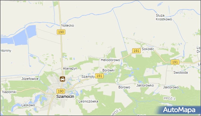 mapa Heliodorowo, Heliodorowo na mapie Targeo