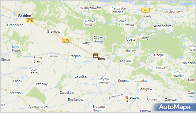 mapa Iłów, Iłów na mapie Targeo
