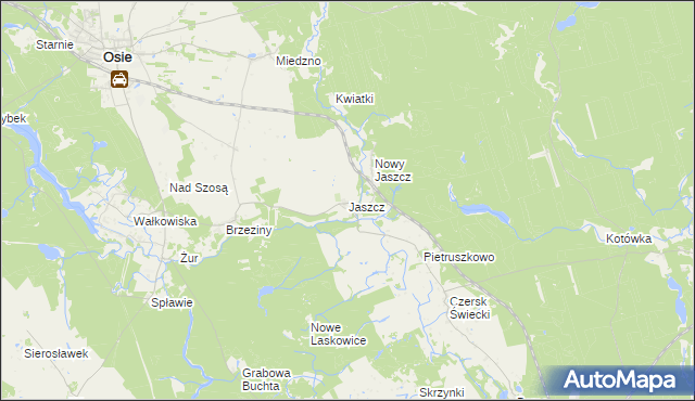 mapa Jaszcz, Jaszcz na mapie Targeo