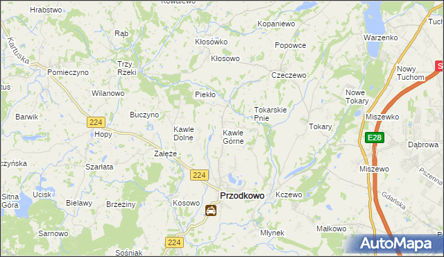 mapa Kawle Górne, Kawle Górne na mapie Targeo