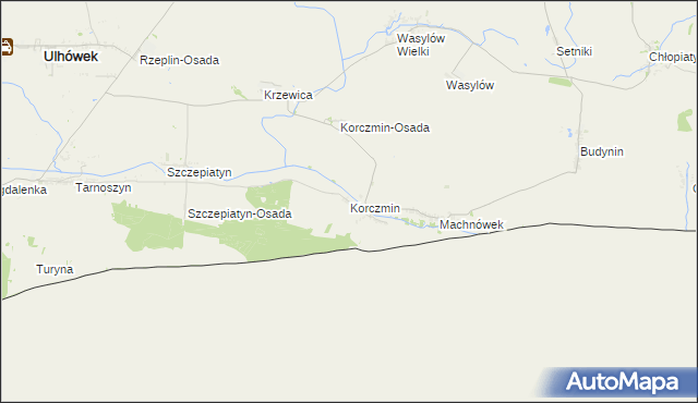 mapa Korczmin, Korczmin na mapie Targeo