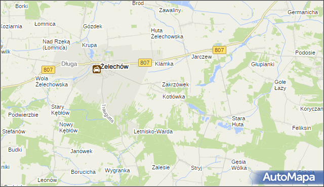 mapa Kotłówka gmina Żelechów, Kotłówka gmina Żelechów na mapie Targeo