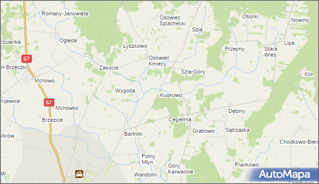 mapa Kuskowo, Kuskowo na mapie Targeo