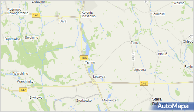 mapa Łęczówka, Łęczówka na mapie Targeo